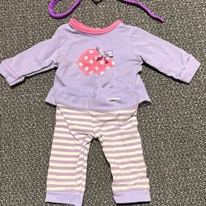 American Girl Purple and Pink Doll Outfit